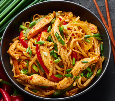 Mix Chow Mein — mixed stir-fried noodles at Litchibari Restaurant